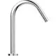 Standventil aus glänzendem Chrom mit gebogenem Auslauf, hergestellt von Ideal Standard. Das Design ist einfach und funktional, geeignet für moderne Waschbecken.